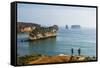 Bay of Islands Rock Formations Along the Great Ocean Road, Victoria, Australia, Pacific-Michael Runkel-Framed Stretched Canvas