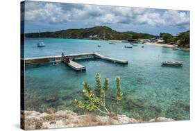 Bay of Kleine St. Michel in Curacao, ABC Islands, Netherlands Antilles, Caribbean, Central America-Michael Runkel-Stretched Canvas