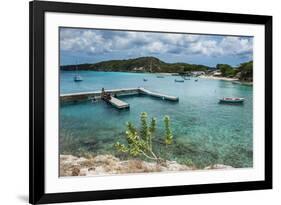 Bay of Kleine St. Michel in Curacao, ABC Islands, Netherlands Antilles, Caribbean, Central America-Michael Runkel-Framed Photographic Print