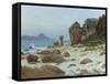 Bay of Monterey-Albert Bierstadt-Framed Stretched Canvas