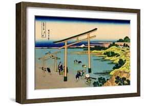 Bay of Noboto, c.1830-Katsushika Hokusai-Framed Giclee Print