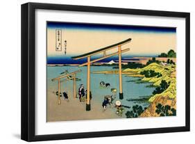 Bay of Noboto, c.1830-Katsushika Hokusai-Framed Giclee Print