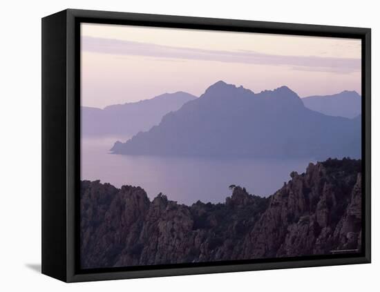 Bay of Porto, Corsica, France, Mediterranean-Michael Busselle-Framed Stretched Canvas