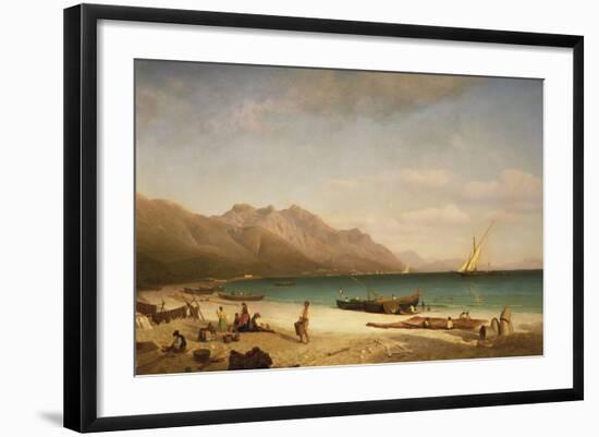 Bay of Salerno, 1858-Albert Bierstadt-Framed Giclee Print