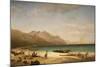 Bay of Salerno, 1858-Albert Bierstadt-Mounted Giclee Print