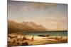 Bay of Salerno. 1858-Albert Bierstadt-Mounted Giclee Print