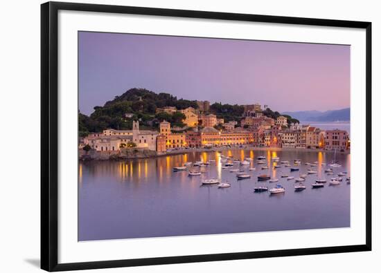 Bay of Silence, Sestri Levante, Genova province, Liguria, Italy.-ClickAlps-Framed Photographic Print