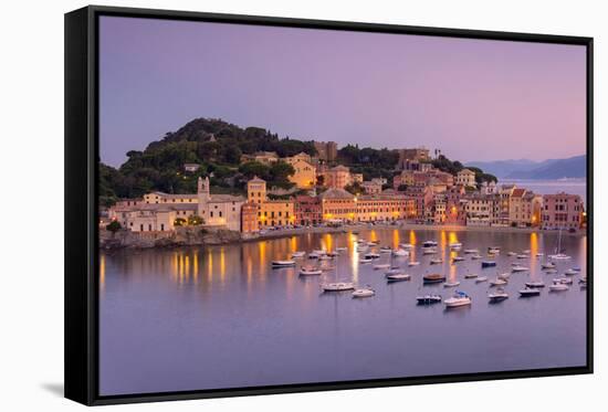Bay of Silence, Sestri Levante, Genova province, Liguria, Italy.-ClickAlps-Framed Stretched Canvas