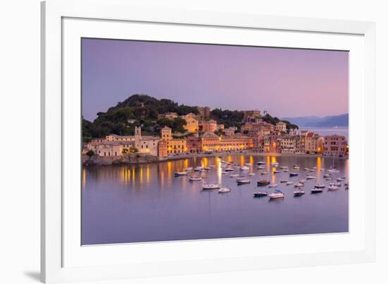 Bay of Silence, Sestri Levante, Genova province, Liguria, Italy.-ClickAlps-Framed Photographic Print