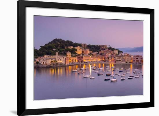 Bay of Silence, Sestri Levante, Genova province, Liguria, Italy.-ClickAlps-Framed Photographic Print