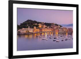 Bay of Silence, Sestri Levante, Genova province, Liguria, Italy.-ClickAlps-Framed Photographic Print