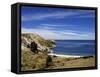 Bay on Isla del Sol, Lake Titicaca, Bolivia, South America-Simon Montgomery-Framed Stretched Canvas