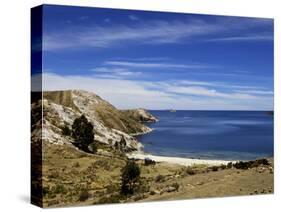 Bay on Isla del Sol, Lake Titicaca, Bolivia, South America-Simon Montgomery-Stretched Canvas