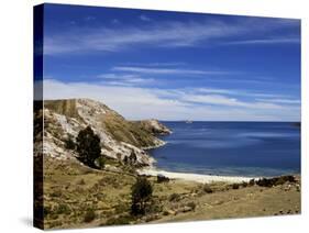 Bay on Isla del Sol, Lake Titicaca, Bolivia, South America-Simon Montgomery-Stretched Canvas