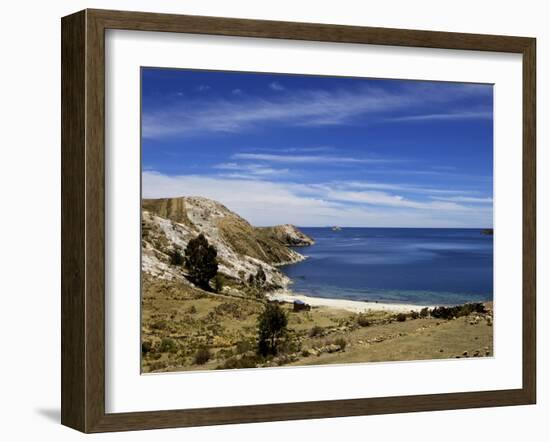 Bay on Isla del Sol, Lake Titicaca, Bolivia, South America-Simon Montgomery-Framed Photographic Print