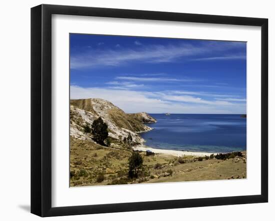 Bay on Isla del Sol, Lake Titicaca, Bolivia, South America-Simon Montgomery-Framed Photographic Print