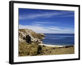 Bay on Isla del Sol, Lake Titicaca, Bolivia, South America-Simon Montgomery-Framed Photographic Print