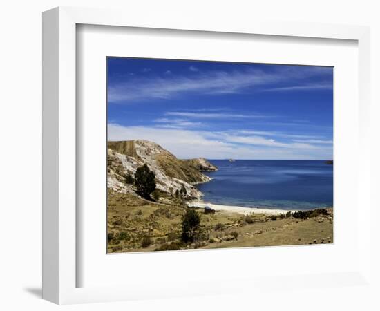 Bay on Isla del Sol, Lake Titicaca, Bolivia, South America-Simon Montgomery-Framed Photographic Print