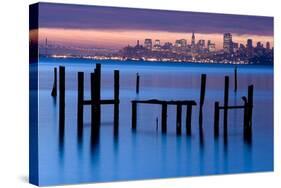 Bay Pilings – Sausalito-Jeffrey Murray-Stretched Canvas