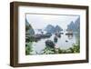 Bay, Vietnam (UNESCO World Heritage Site). Junks in the bay.-Tom Haseltine-Framed Photographic Print