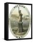 Bay View Brand Cigar Box Label, View of the Statue of Liberty-Lantern Press-Framed Stretched Canvas