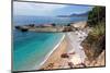 Bay with Beach near Ventimiglia, Province of Imperia, Liguria, Italy-null-Mounted Art Print