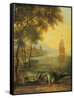 Bay with Boats and Figures-Pieter Bout and Adriaen Frans Boudewijns-Framed Stretched Canvas