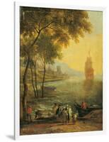 Bay with Boats and Figures-Pieter Bout and Adriaen Frans Boudewijns-Framed Art Print