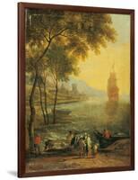 Bay with Boats and Figures-Pieter Bout and Adriaen Frans Boudewijns-Framed Art Print