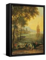 Bay with Boats and Figures-Pieter Bout and Adriaen Frans Boudewijns-Framed Stretched Canvas