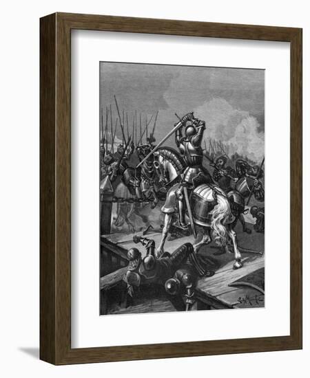 Bayard at Garigliano-Ludovic Mouchot-Framed Art Print