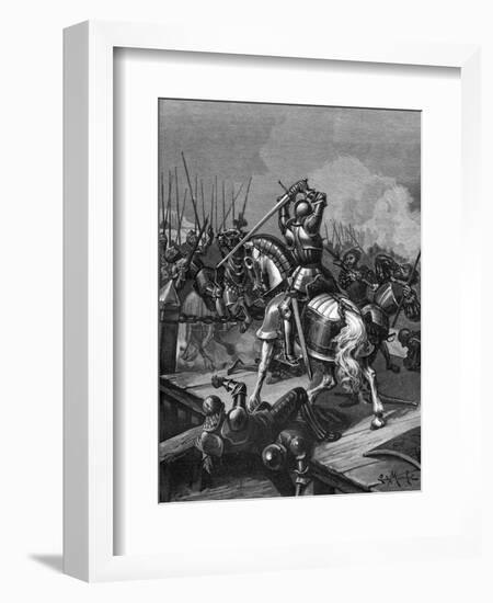 Bayard at Garigliano-Ludovic Mouchot-Framed Art Print