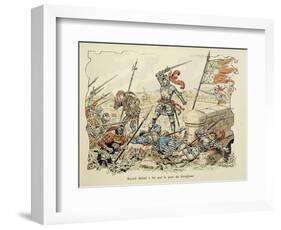 Bayard Defends Alone the Garigliano Bridge-Paul de Semant-Framed Art Print