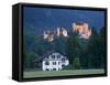 Bayern/Bavaria, Deutsche Alpenstrasse, Schwangau, Schloss Hohenschwangau, Germany-Walter Bibikow-Framed Stretched Canvas