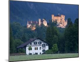 Bayern/Bavaria, Deutsche Alpenstrasse, Schwangau, Schloss Hohenschwangau, Germany-Walter Bibikow-Mounted Photographic Print