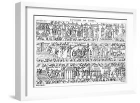 Bayeux Tapestry (4 of 8)-null-Framed Art Print