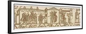 Bayeux Tapestry: at the Coronation Astrologers are Dismayed by the Appearance of Halley's Comet-null-Framed Premium Giclee Print