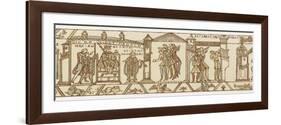 Bayeux Tapestry: at the Coronation Astrologers are Dismayed by the Appearance of Halley's Comet-null-Framed Art Print