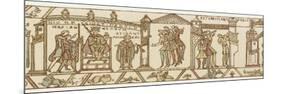 Bayeux Tapestry: at the Coronation Astrologers are Dismayed by the Appearance of Halley's Comet-null-Mounted Art Print