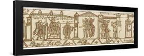 Bayeux Tapestry: at the Coronation Astrologers are Dismayed by the Appearance of Halley's Comet-null-Framed Art Print