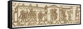 Bayeux Tapestry: at the Coronation Astrologers are Dismayed by the Appearance of Halley's Comet-null-Framed Stretched Canvas