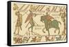 Bayeux Tapestry: Battle of Hastings a Sentinel Tells Harold of the Approaching Normans-null-Framed Stretched Canvas