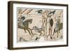 Bayeux Tapestry: Battle of Hastings Harold is Fatally Injured When an Arrow Pierces His Eye-null-Framed Art Print