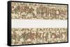 Bayeux Tapestry: Battle of Hastings the Norman Horsemen Charge the English Infantry-null-Framed Stretched Canvas