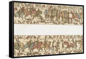 Bayeux Tapestry: Battle of Hastings the Norman Horsemen Charge the English Infantry-null-Framed Stretched Canvas