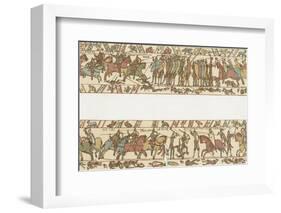 Bayeux Tapestry: Battle of Hastings the Norman Horsemen Charge the English Infantry-null-Framed Premium Photographic Print