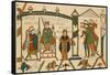 Bayeux Tapestry: Harold is Crowned King of England-null-Framed Stretched Canvas
