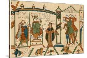 Bayeux Tapestry: Harold is Crowned King of England-null-Stretched Canvas