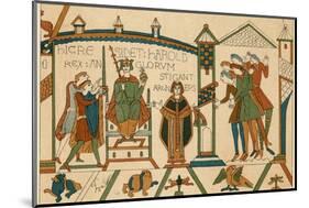 Bayeux Tapestry: Harold is Crowned King of England-null-Mounted Photographic Print