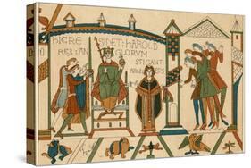 Bayeux Tapestry: Harold is Crowned King of England-null-Stretched Canvas